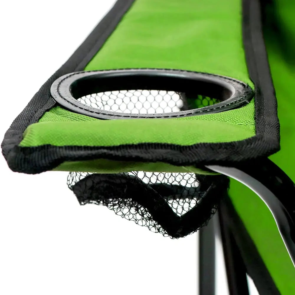 Xpece beach chair armrest cup holder with mesh storage pocket