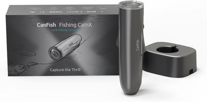 CanFish Fishing CamX underwater fishing camera with retail box and charging dock