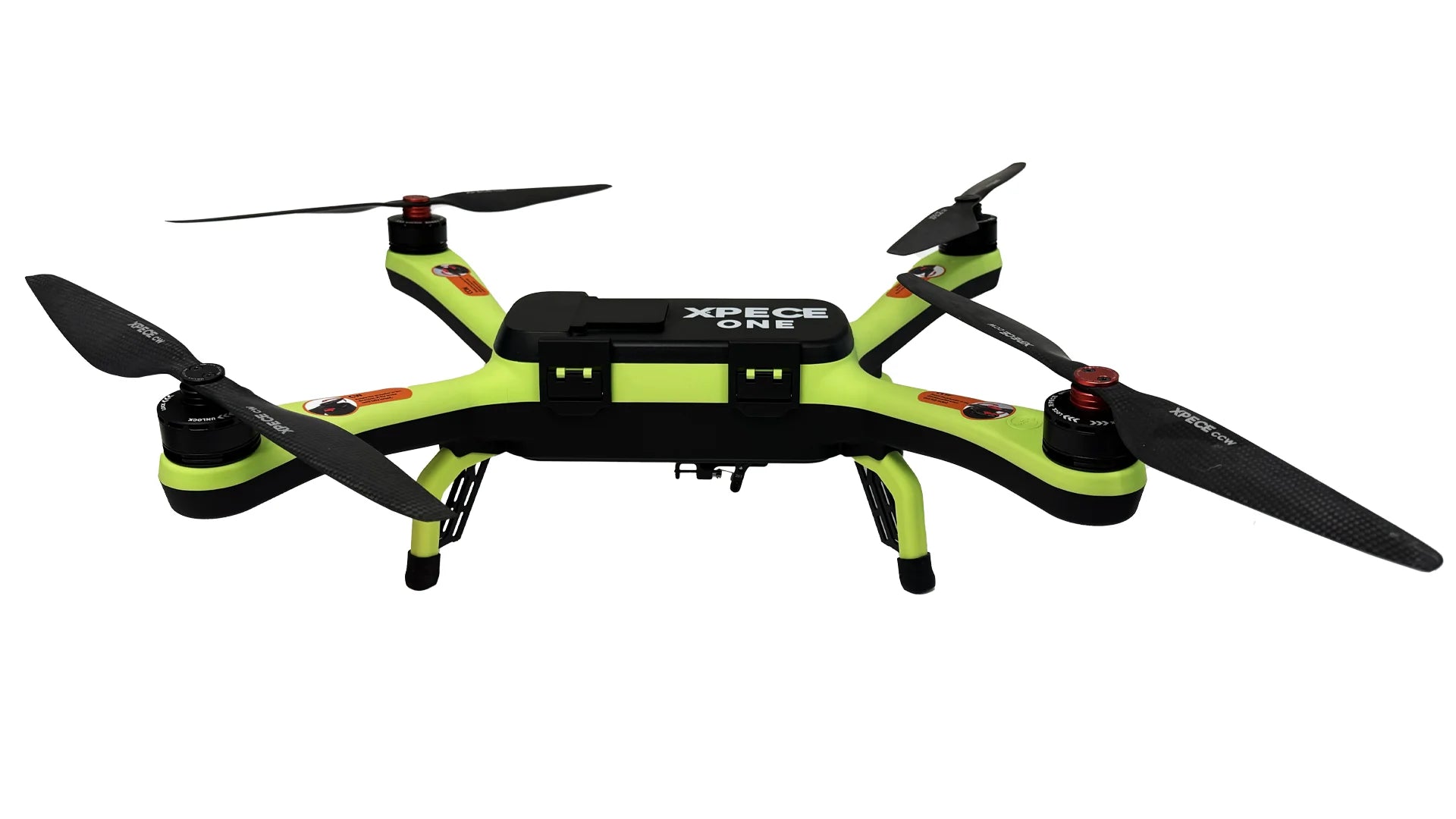 Xpece ONE BARE fishing drone front angled view on white background