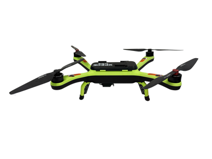 Xpece ONE BARE fishing drone side view with transparent background