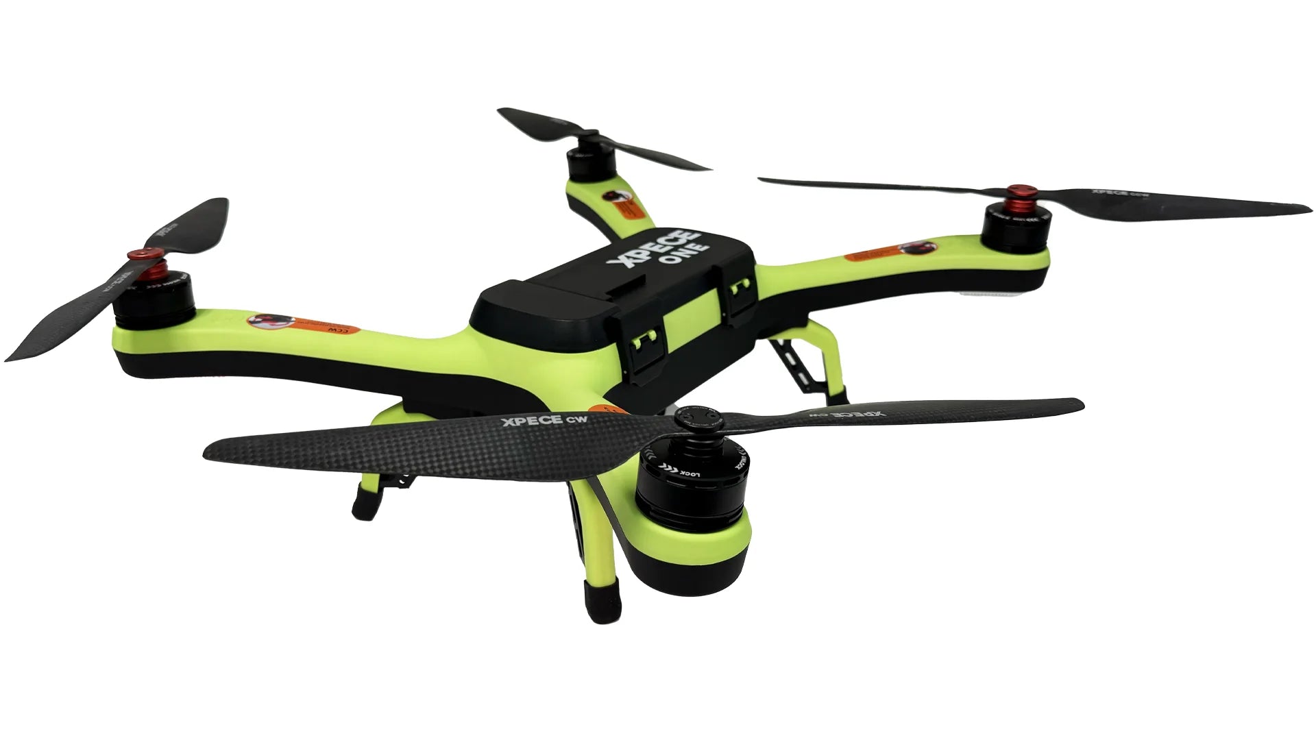 Xpece ONE BARE fishing drone top angled view on white background